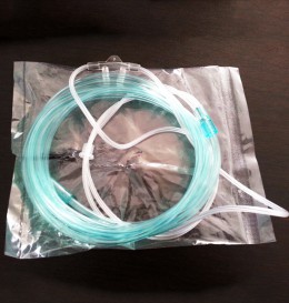 Disposable nasal oxygen tube